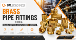 Brass pipe fittings in India featuring premium brass connectors, elbows, couplings, and threaded fittings for industrial plumbing and piping applications.