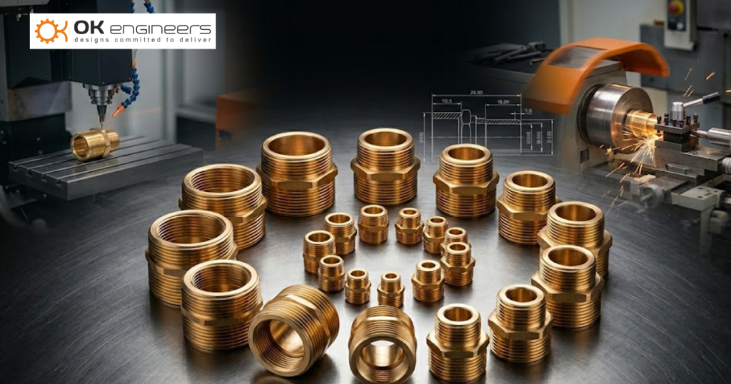 Top brass reducers manufacturer and exporter in India showcasing precision-engineered brass fittings for industrial applications