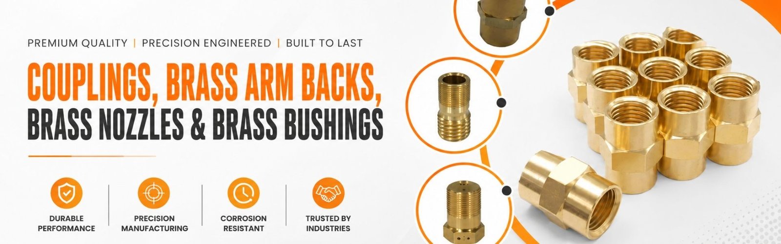 Brass Couplings, Brass Arm Backs, Brass Nozzles & Brass Bushings